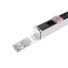 Блок розеток вертикальный Rem-16 с выкл. 14 IEC 60320 C13 10 C19 вход C20 16А алюм. 33-38U R-16-14C1