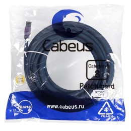 Патч-корд S/FTP кат.8 PC-SSTP-RJ45-Cat.8-10m-LSZH 2xRJ45/8p8c экранир. LSZH (40G 2000 MHz) 10м син.