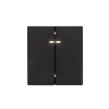 Выключатель 2-кл. СП STRONG MIELE 10А с подсветкой антрацит Kranz KR-78-0714-5