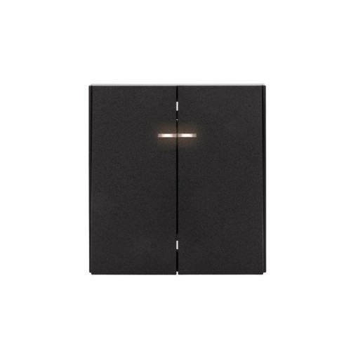 Выключатель 2-кл. СП STRONG MIELE 10А с подсветкой антрацит Kranz KR-78-0714-5