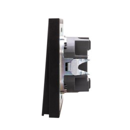 Выключатель 2-кл. СП STRONG MIELE 10А с подсветкой антрацит Kranz KR-78-0714-5