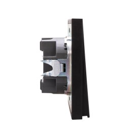 Выключатель 2-кл. СП STRONG MIELE 10А с подсветкой антрацит Kranz KR-78-0714-5