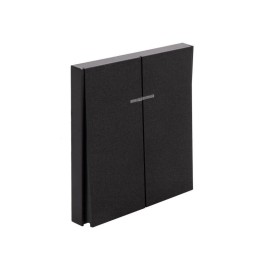 Выключатель 2-кл. СП STRONG MIELE 10А с подсветкой антрацит Kranz KR-78-0714-5