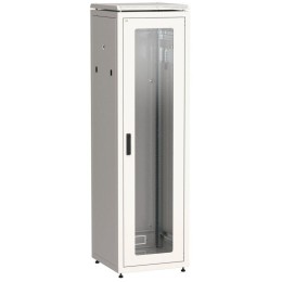 Шкаф сетевой 19дюйм LINEA N 47U 600х800мм стеклянная передняя дверь задняя металлическая сер. ITK LN