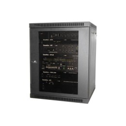 Шкаф телекоммуникационный ТШ-156060Ч1 настенный 15U на 4 прибора Тромбон НФ-00001122