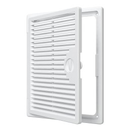 Люк-дверца Декофот ревизионная накладная 200х250мм с ручкой-задвижкой АБС бел. EVECS 2025ДФ