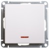 Переключатель проходной 1-кл. СП W59 10А IP20 10AX с подсветкой механизм бел. SE VS610-157-1-86