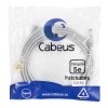 Патч-корд U/UTP PC-UTP-RJ45-Cat.5e-5m 2xRJ45/8p8c кат.5E неэкранир. PVC 5м сер. Cabeus 7215c