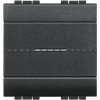Выключатель аксиальный 1-кл. 2мод. СП LivingLight 10А IP20 250В авт. клеммы антрацит Leg BTC L4051M2
