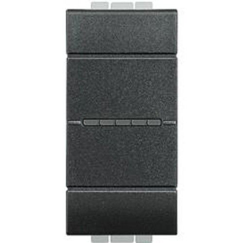 Переключатель аксиальный 1-кл. 1мод. СП LivingLight 10А IP20 250В авт. клеммы антрацит Leg BTC L4053
