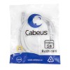 Патч-корд U/UTP кат.5E PC-UTP-RJ45-Cat.5e-2m-WH 2xRJ45/8p8c неэкранир. PVC 2м бел. Cabeus 7677c