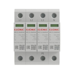 Устройство защиты от импульсных перенапряжений УЗИП тип 2 4п Imax 40кА со сменным модулем Un 440В YO