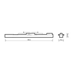 Светильник светодиодный трековый PTR 4018 18Вт 4000К 120град. WH 600мм IP40 Pro JazzWay 5060654