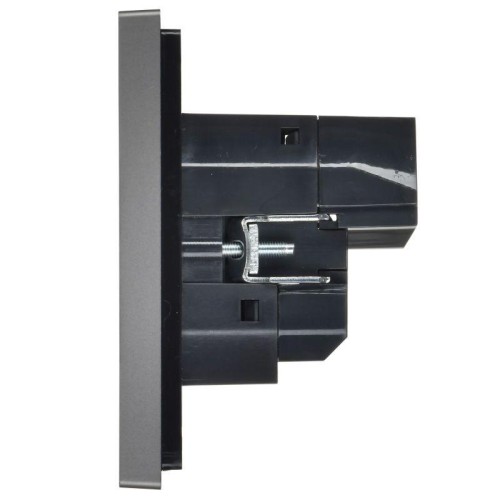 Розетка FORTE&PIANO FP545 16А USB A+A 3.1А с заземл. защ. шторки винт. крепл. сталь IEK FP-R14-16-U2