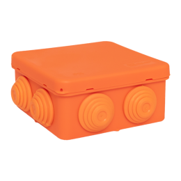 Коробка огнестойкая E45 85х85х40мм IP55 с клеммниками 4 полюса 0.5-6кв.мм HF EKF plc-kmfr-85-406