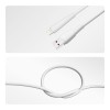 Кабель USB-A-Lightning для Apple 2.4А 1м бел. нейлон. оплетка Rexant 18-7061