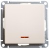 Переключатель проходной 1-кл. СП W59 10А IP20 10AX с подсветкой механизм сл. кость SE VS610-157-2-86