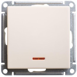 Переключатель проходной 1-кл. СП W59 10А IP20 10AX с подсветкой механизм сл. кость SE VS610-157-2-86