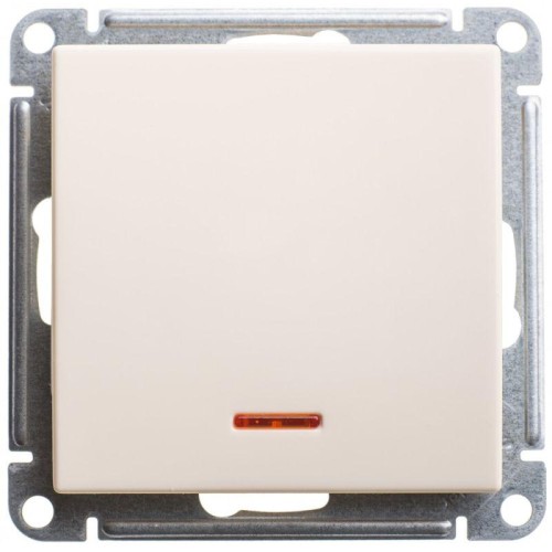 Переключатель проходной 1-кл. СП W59 10А IP20 10AX с подсветкой механизм сл. кость SE VS610-157-2-86