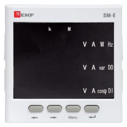 Прибор измерительный многофункциональный SM-Е с реле на панель 96х96 (квадратный вырез) (без поверки