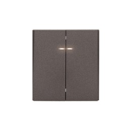 Выключатель 2-кл. СП STRONG MIELE 10А с подсветкой графит Kranz KR-78-0714-6