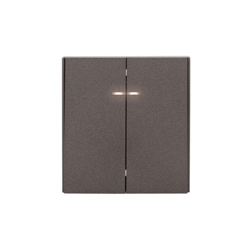 Выключатель 2-кл. СП STRONG MIELE 10А с подсветкой графит Kranz KR-78-0714-6