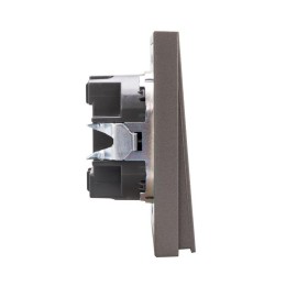 Выключатель 2-кл. СП STRONG MIELE 10А с подсветкой графит Kranz KR-78-0714-6