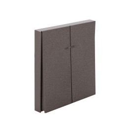 Выключатель 2-кл. СП STRONG MIELE 10А с подсветкой графит Kranz KR-78-0714-6