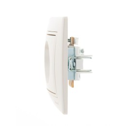 Розетка телевизионная оконечная TV СП Mira 16А IP20 со вставкой жемчуж./бел. перламутр. LEZARD 701-3