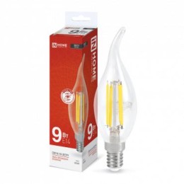 Лампа светодиодная LED-СВЕЧА НА ВЕТРУ-deco 9Вт свеча на ветру прозрачная 4000К нейтр. бел. E14 1040л