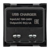 Розетка USB 2-м A+C 2.1А без индикатора черн. матов. EKF E2MR2B-21USB-10-AC