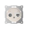 Розетка компьютерная + телевизионная 2-м СП Florence RJ45 + TV кат.5E механизм беж. (1E20811301) One