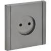 Розетка 1-м СП FORTE&PIANO FP517 10А без заземл. защ. шторки винт. крепл. сталь IEK FP-R13-10-K46