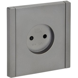 Розетка 1-м СП FORTE&PIANO FP517 10А без заземл. защ. шторки винт. крепл. сталь IEK FP-R13-10-K46