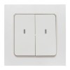 Выключатель 2-кл. Стокгольм Умный беспроводной бел. Zigbee Сonnect EKF RCV-ST2-WS-ZB
