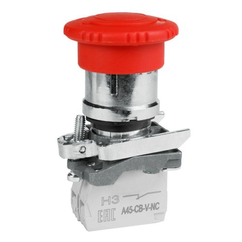 Кнопка аварийного останова OptiSignal D22 C4-ESTR-01 металл 1НЗ возврат поворотом XB4BS8442 КЭАЗ 332