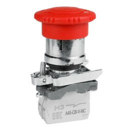 Кнопка аварийного останова OptiSignal D22 C4-ESTR-11 металл 1НО+1НЗ возврат поворотом XB4BS8445 КЭАЗ