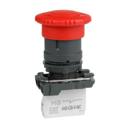 Кнопка аварийного останова OptiSignal D22 C5-ESTR-01 пластик 1НЗ возврат поворотом XB5AS8442 КЭАЗ 33
