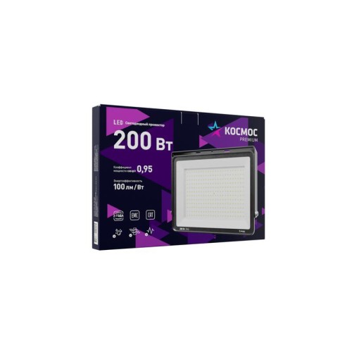 Прожектор светодиодный PREMIUM 200Вт 6500К 20000лм IP65 КОСМОС KOS_PR_LED_200