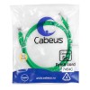Патч-корд U/UTP кат.5E PC-UTP-RJ45-Cat.5e-1m-GN 2xRJ45/8p8c неэкранир. PVC 1м зел. Cabeus 7454c