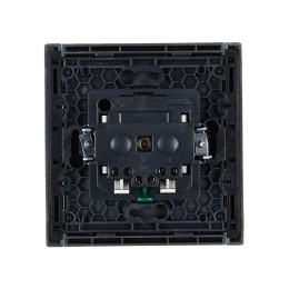 Розетка СП FORTE&PIANO FP513 16А с заземл. защ. шторки безвинт. крепл. сталь IEK FP-R14-16-1-K46