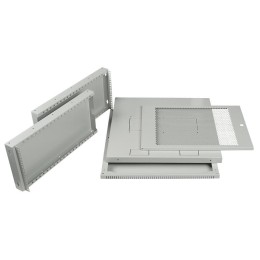 Шкаф телекоммуникационный настенный разборный 19дюйм 9U (600х550) ШТ-НСр-9U-600-550-П дверь перфорир