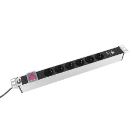 Блок розеток Rem-16 с выкл и USB-портом 6 Schuko 16А алюм. 19дюйм шнур 1.8м R-16-6S-V-U-440-1.8 Rem