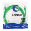 Патч-корд U/UTP кат.5E PC-UTP-RJ45-Cat.5e-3m-GN-LSZH 2xRJ45/8p8c неэкранир. LSZH 3м зел. Cabeus 9508