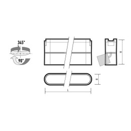 Светильник светодиодный трековый MTR16 1112R 12Вт 4000К frost 90град. BL IP20 низковольтный Pro черн