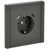 Розетка FORTE&PIANO FP347 16А USB A+C 18Вт с заземл. защ. шторки винт. крепл. сер. IEK FP-R14-16-U22