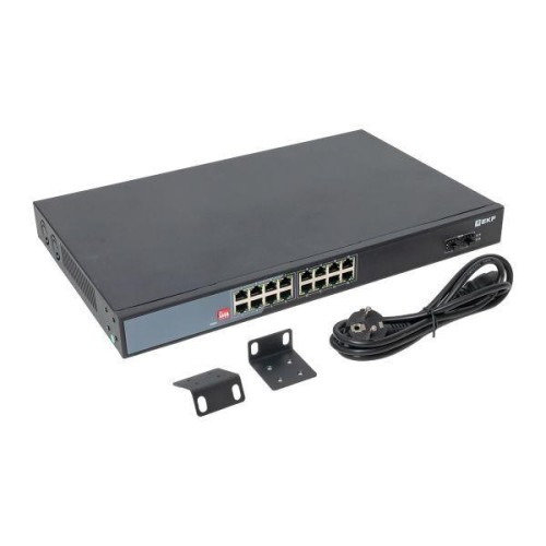 Коммутатор неуправляемый промышленный U-2GX/SFP-16GTP-R 2 порта 1000Base-X SFP 16 портов 10/100/1000