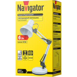 Светильник светодиодный 61 549 NDF-D023-6W-4K-WH-LED настол. на основании бел. Navigator 61549