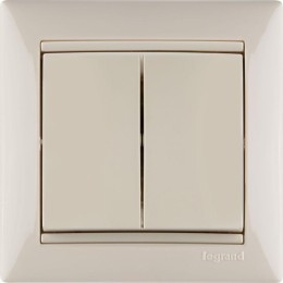 Выключатель 2-кл. СП Valena 10А IP31 250В механизм сл. кость Leg 774305