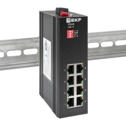 Коммутатор неуправляемый промышленный U-8GTP 8 портов 10/100/1000Base-T(X) RJ45 c PoE монтаж на DIN-